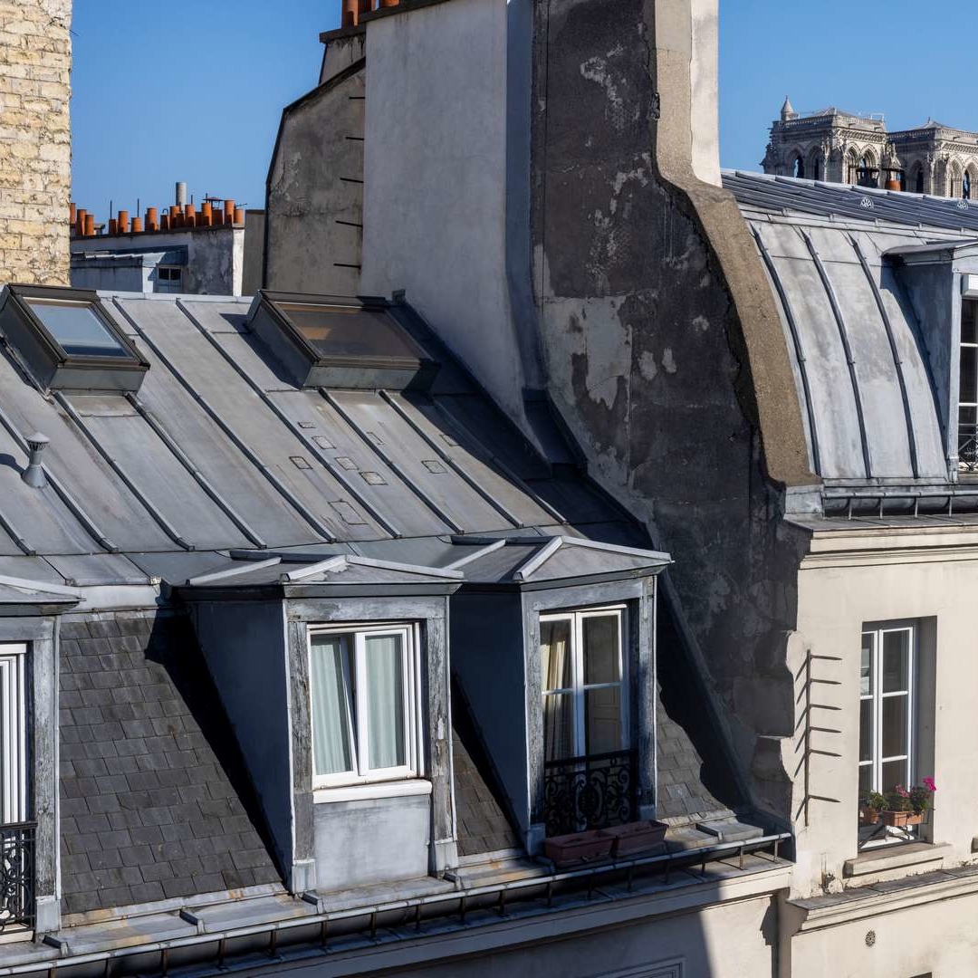 Les toits de Paris en face de L'hôtel Abbatial - Hôtel Paris 5ème - Hôtel Abbatial